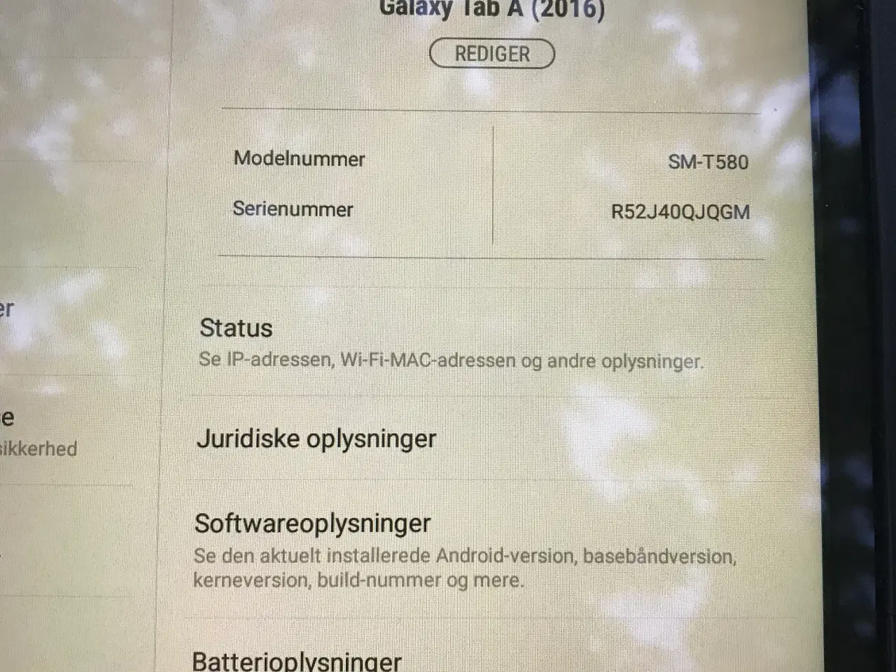 Billede 4 - Samsung Galaxy Tab A T580, 10.1 tommer, 16 GB
