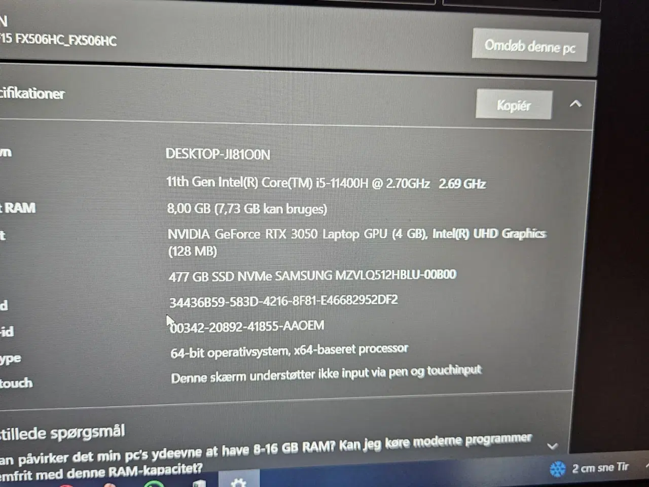 Billede 2 - Fin gamer bærbar