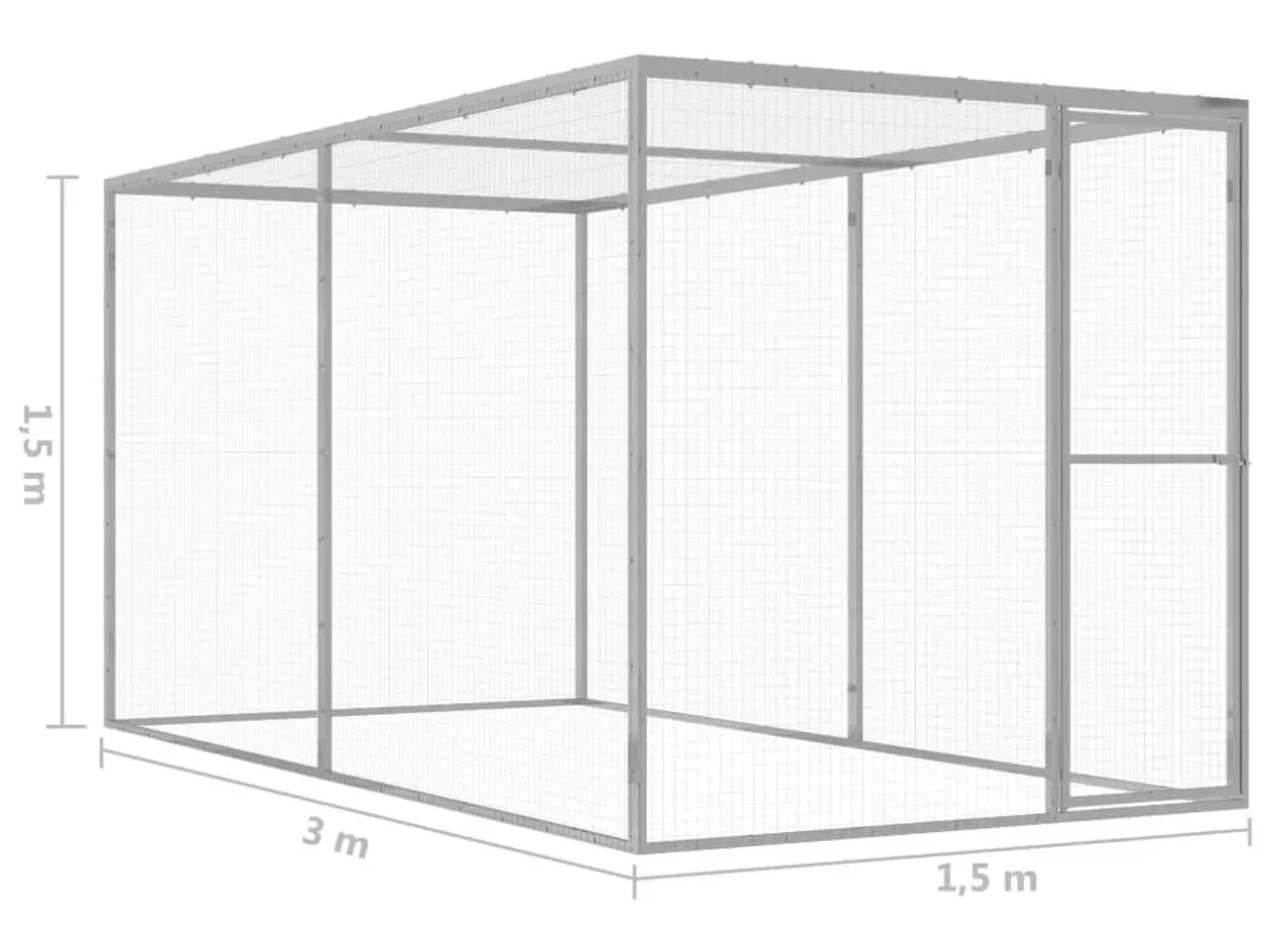 Billede 5 - Kattebur 3x1,5x1,5 cm galvaniseret stål