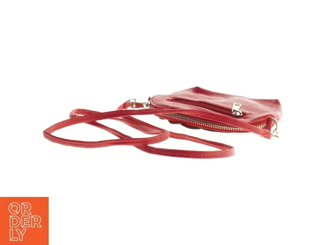 Billede 4 - Rød læder crossover taske (str. 18 x 13 cm)