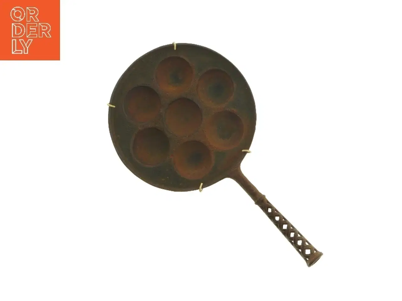 Billede 4 - Antik æbleskivepande (str. Ø 24,5 cm)