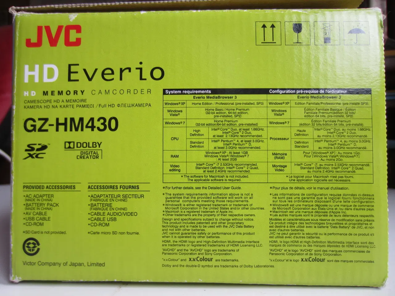 Billede 2 - JVC HD Everio GZ-HM430BE Digital MEMORY Video