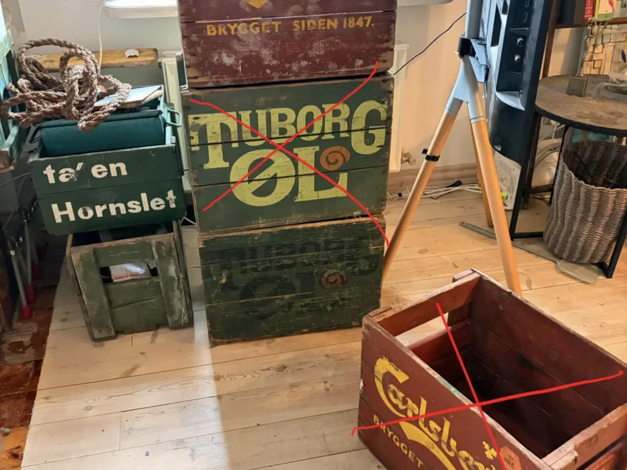 Billede 2 - Gamle træ ølkasser