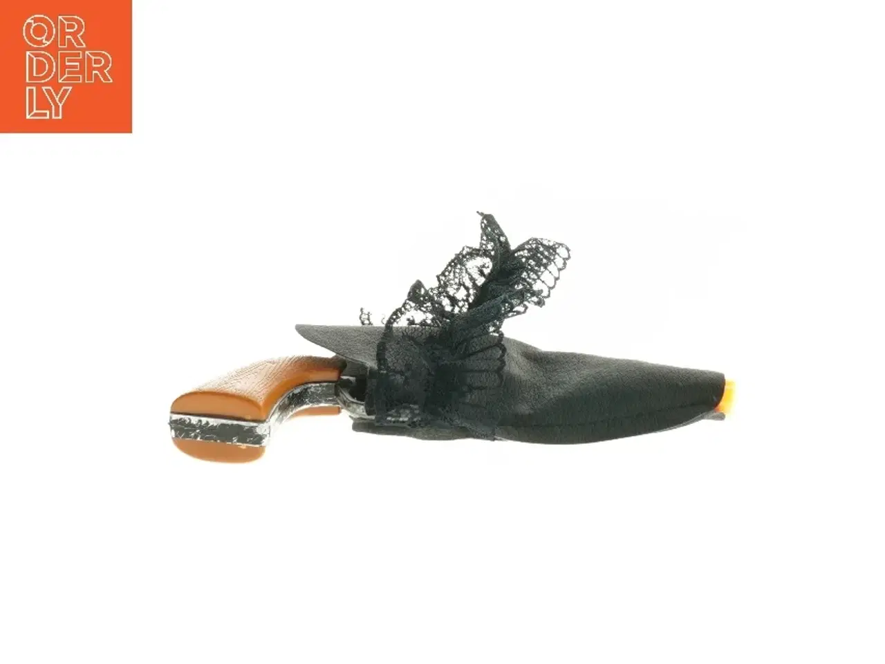 Billede 3 - Legetøjspistol med hylster i strømpebånd (str. 18 cm)