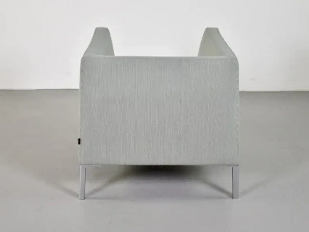 Billede 3 - Paustian loungestol med grå/grønt polster og grå metalben
