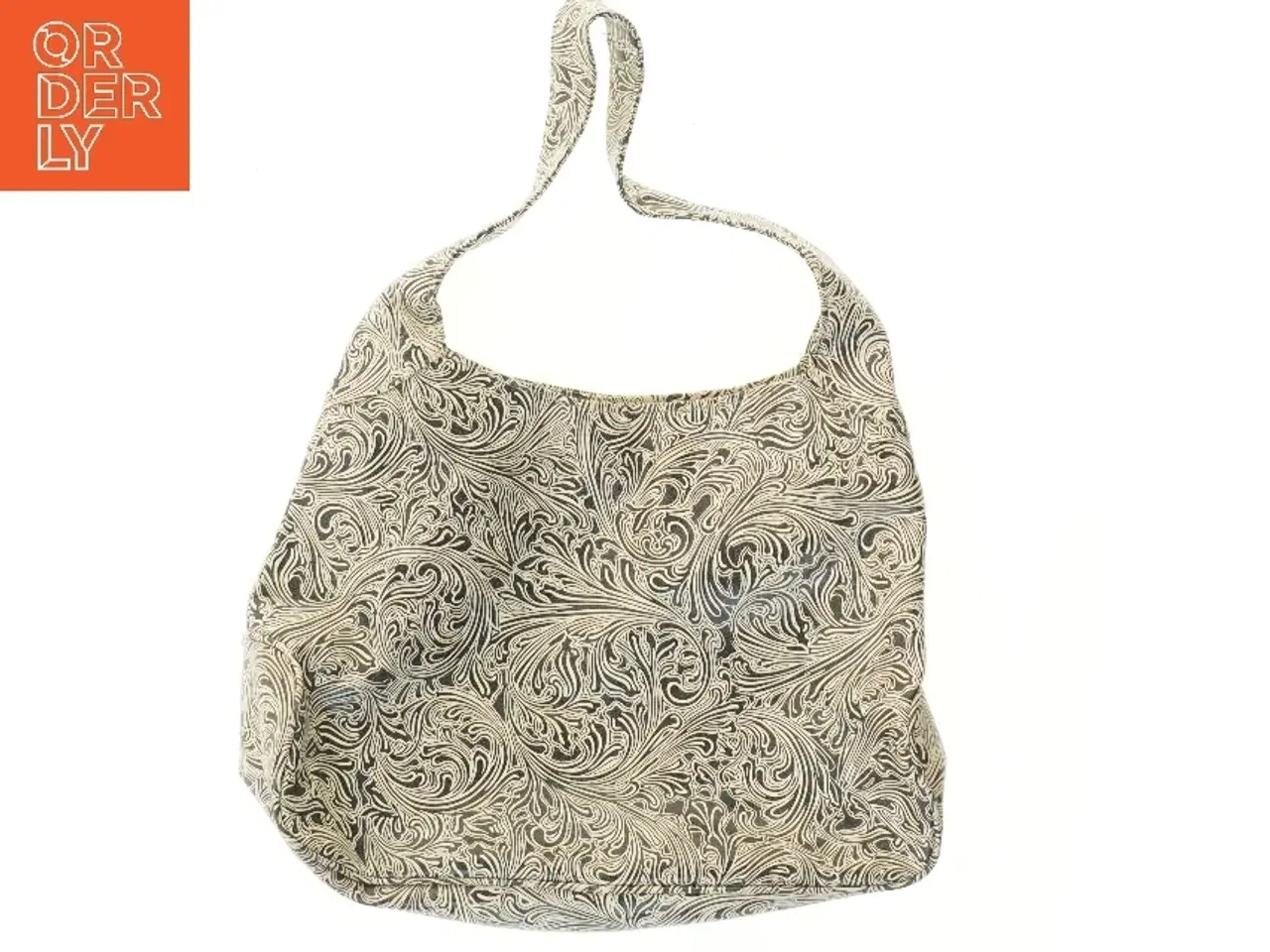 Billede 2 - Stof håndtaske med mønster (str. 38x26 cm)