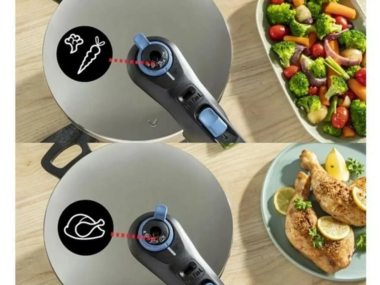 Billede 14 - Trykkoger Tefal P2584301 rustfrit stål - 4 og 6 l sæt