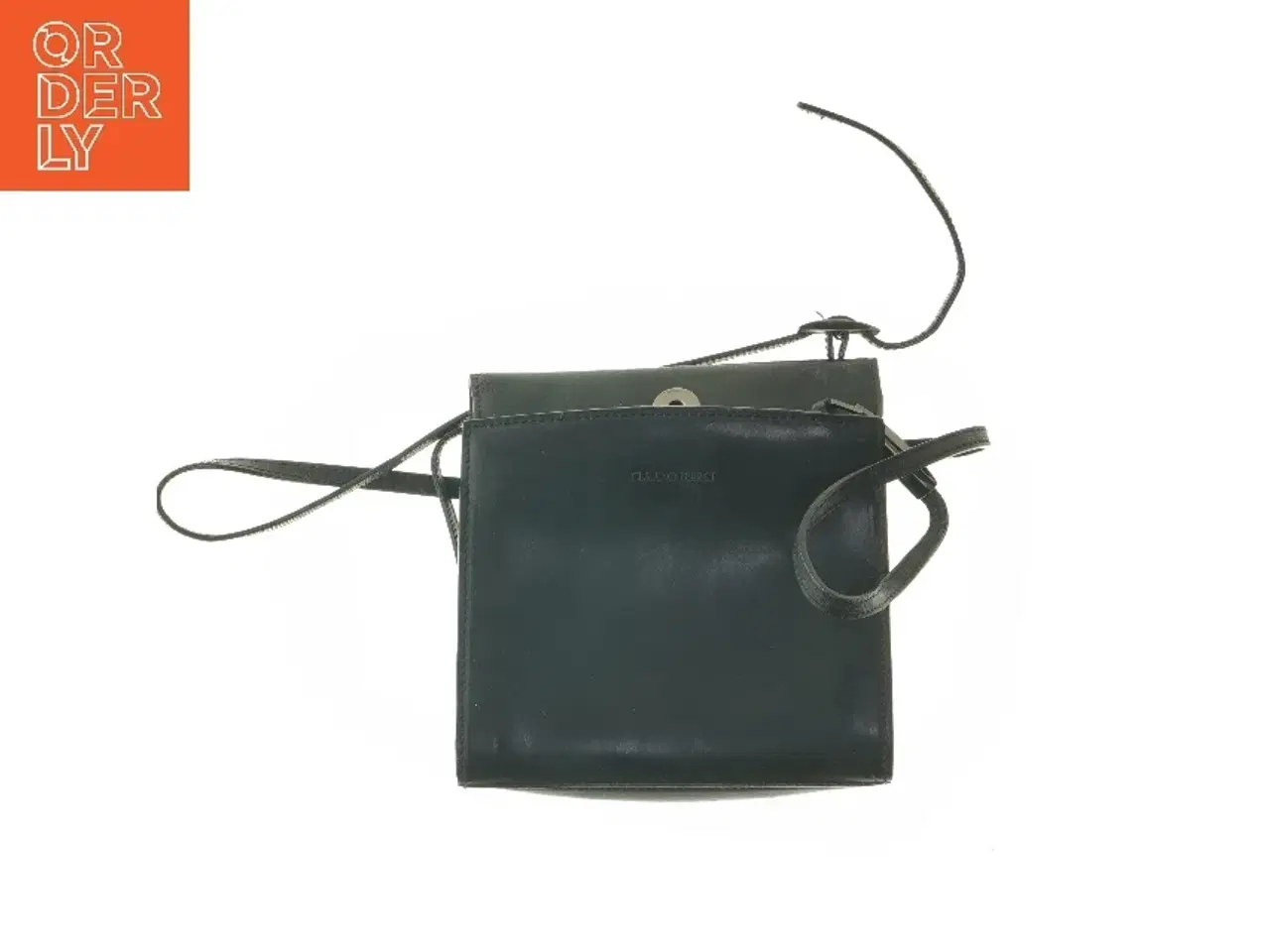 Billede 5 - Sort læder crossbody taske fra Claudio Ferrici (str. 16x16x5 cm)