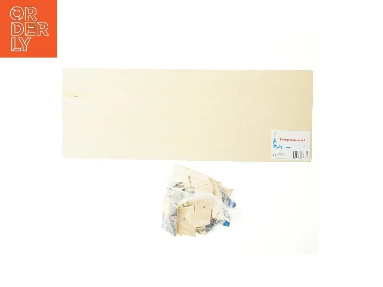Billede 2 - Træpuslespil med togmotiv (str. 59,5x21,5 cm)
