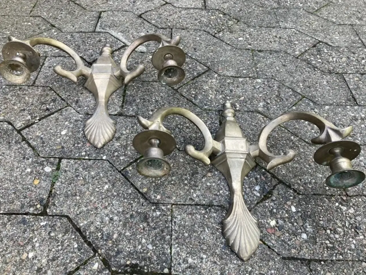 Billede 3 - Lysestager til væg – metal 
