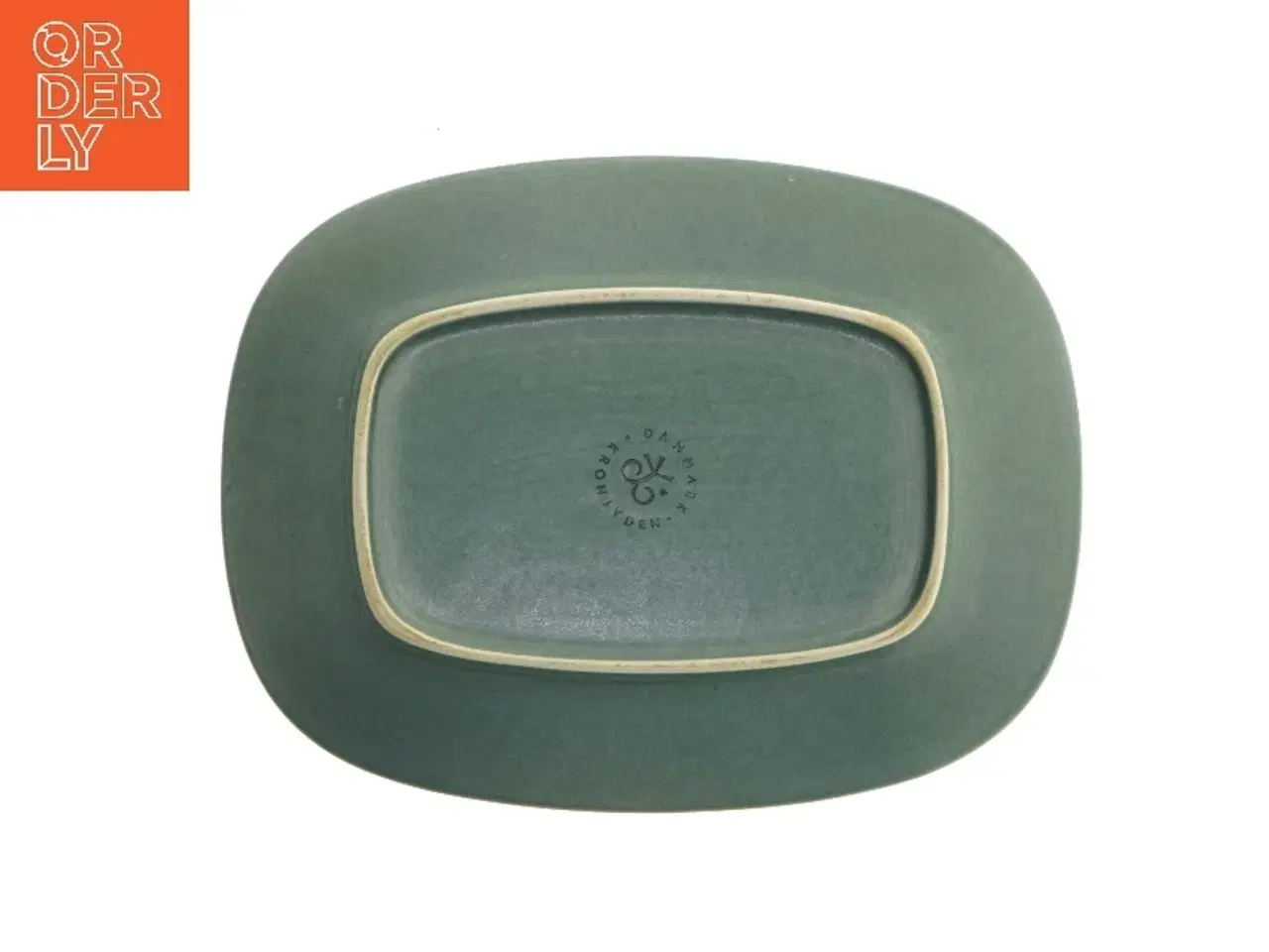 Billede 4 - Grønt porcelænsfad fra Kronjyden (str. 30x23 cm)