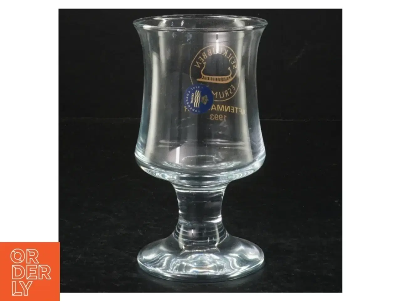 Billede 2 - Ølglas Skibsglas med sejlklub emblem fra Royal Copenhagen (str. 14 cm. ø 8 cm)