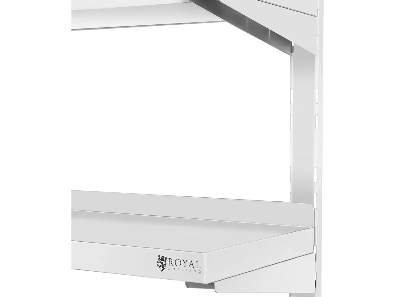 Billede 3 - Væghylde i rustfrit stål – dobbeltmodel – 60x30cm
