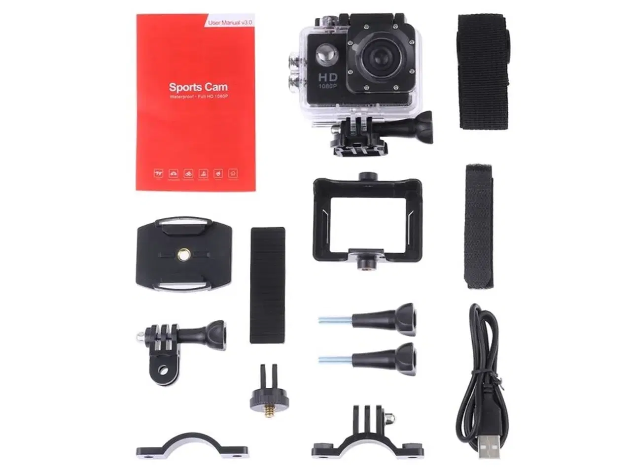 Billede 2 - Action/sportskamera SØLV farve med 2" farveskærm.