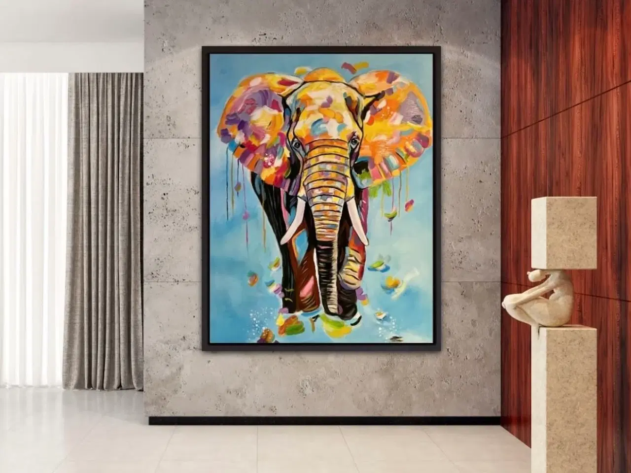 Billede 7 - Maleri Elefant 