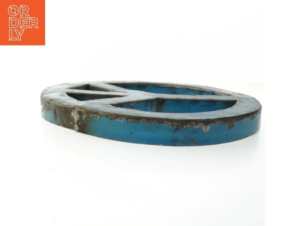 Billede 2 - Rustik fredsskilt i metal med vægophæng (str. Ø 30 cm)