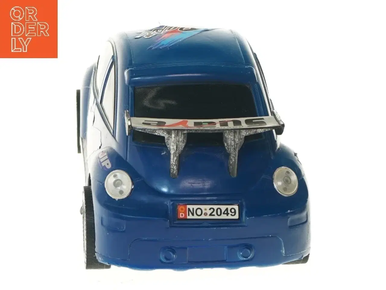 Billede 6 - Blå legetøjsbil i racing design (str. 34x15,5 cm)