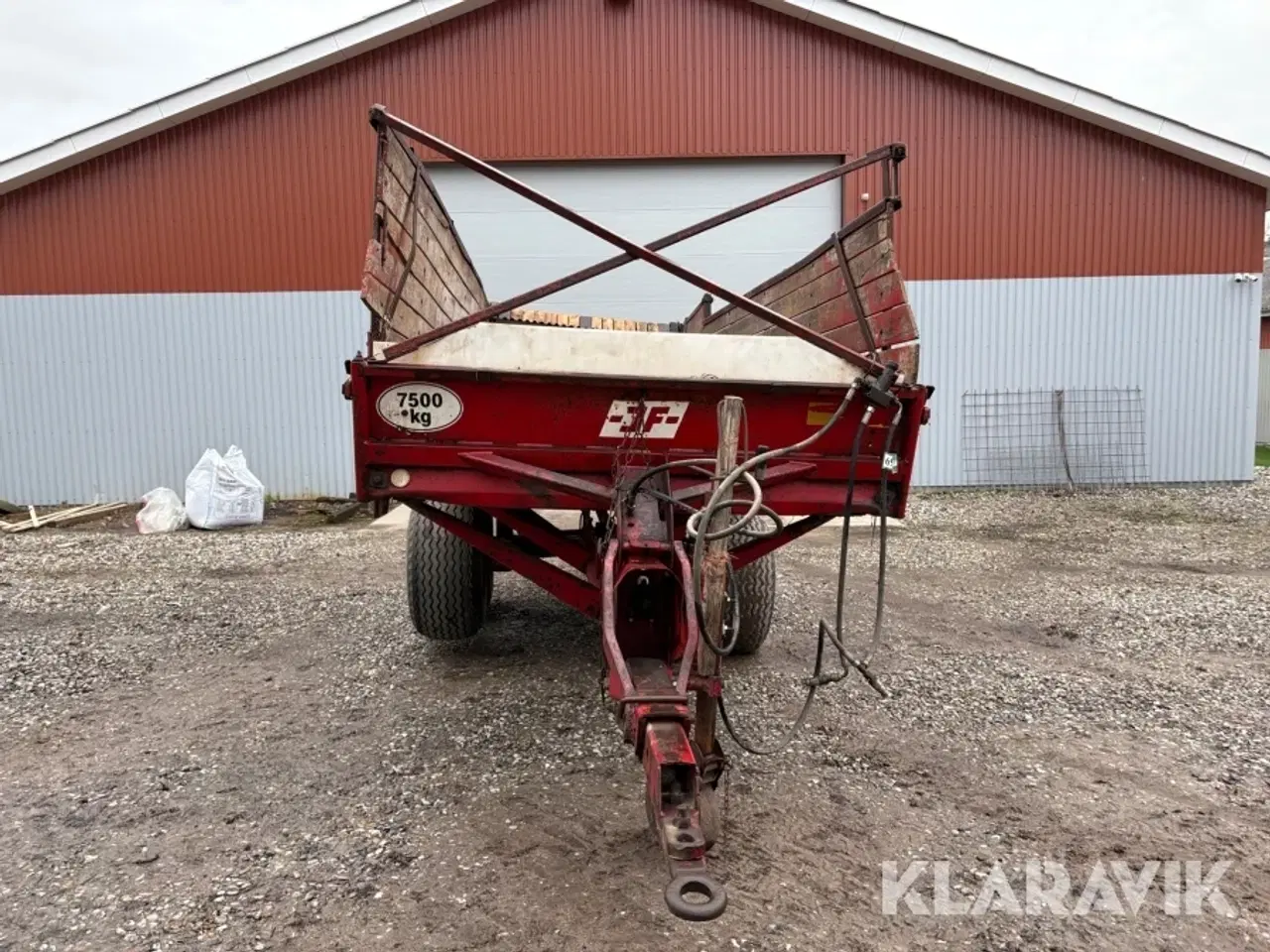 Billede 2 - Aflæsservogn JF AV6000 med hydraulisk bundkæde,