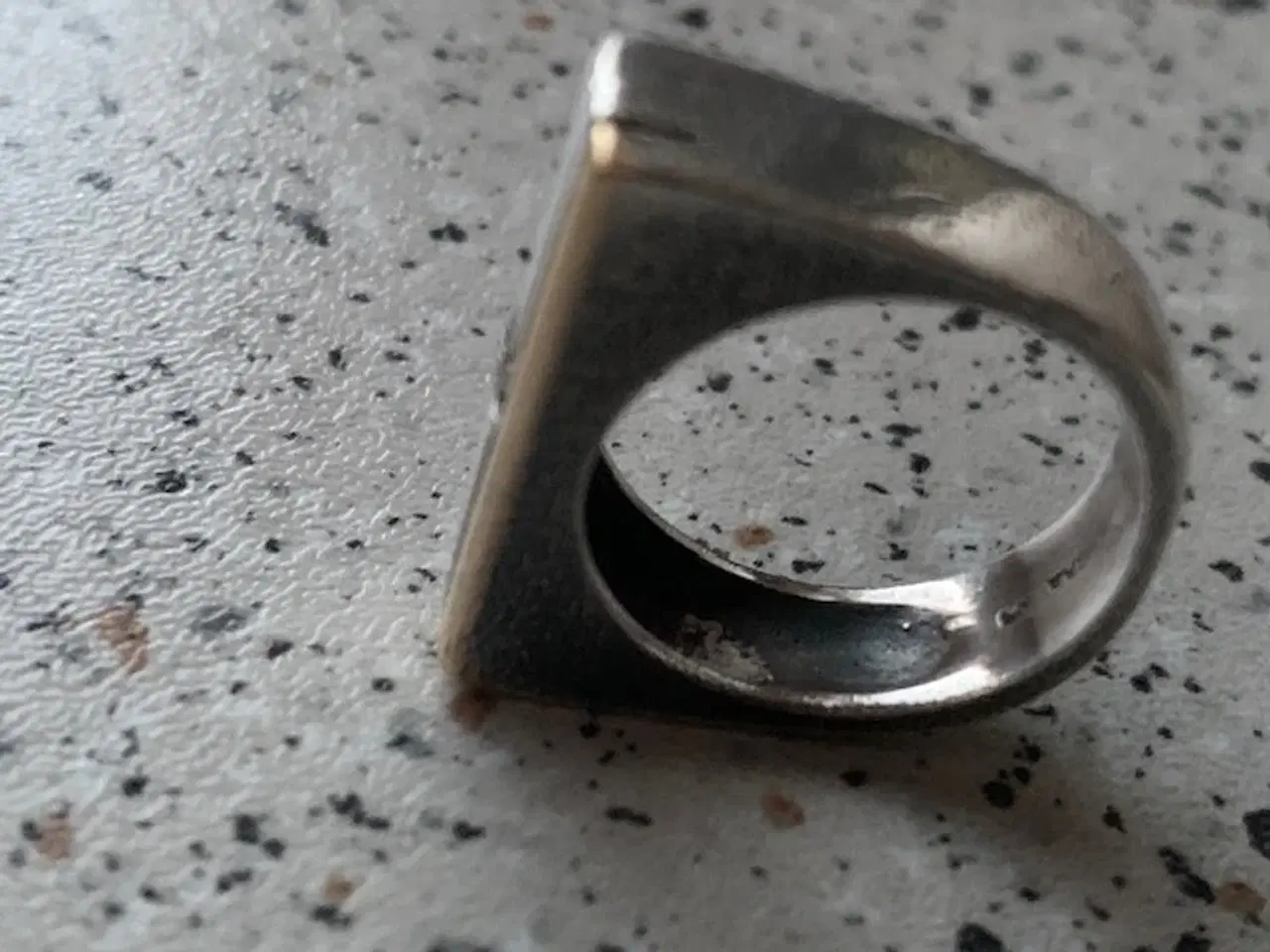 Billede 6 - Ring, sølv med guld og zirkonia - patina men fin