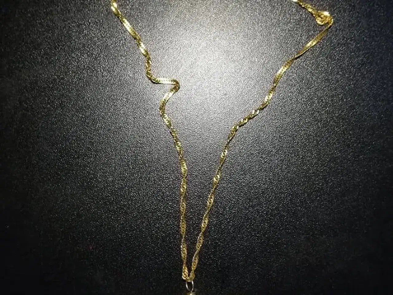 Billede 2 - Unik stor ægte perle med guldkæde 