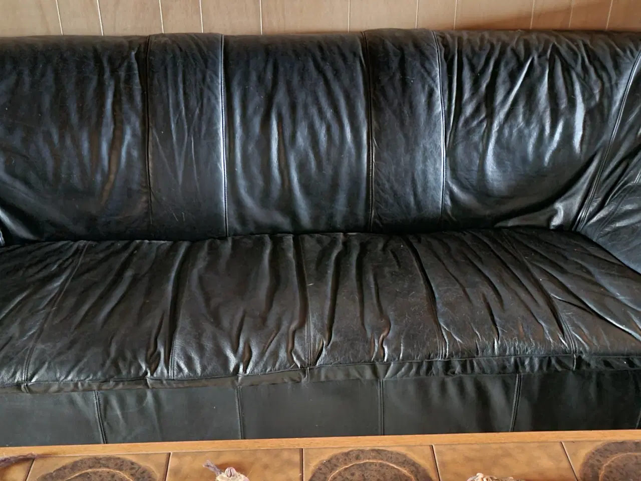 Billede 2 - 3 og 2 personers sofaer, sort nappa