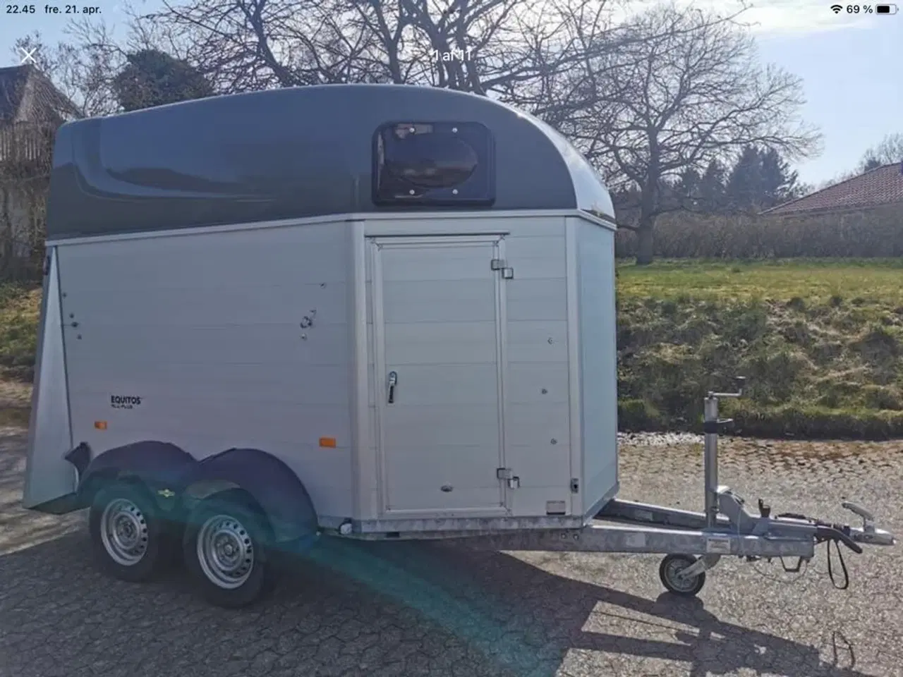 Billede 2 - Humbaur Equitos Alu Plus - to heste - med sadelrum