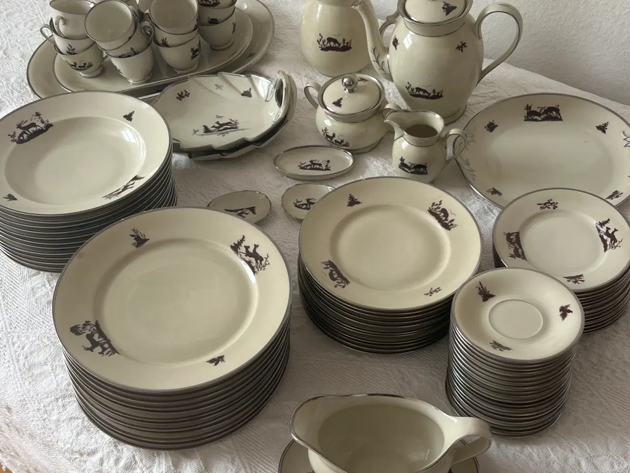 Billede 1 - Meget flot ældre kaffestel 