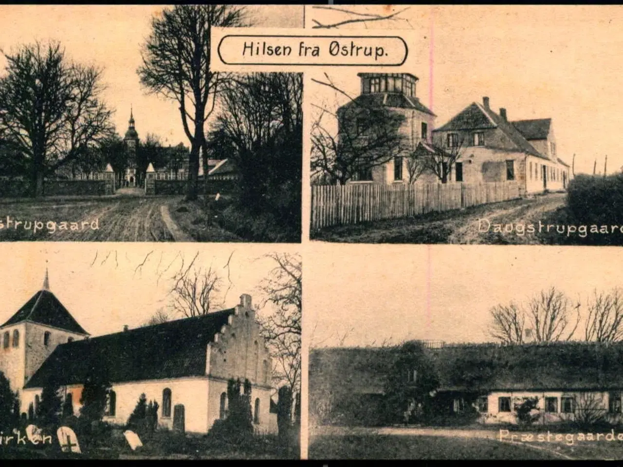Billede 1 - Hilsen fra Østrup - Kbm. Petersen u/n - Ubrugt - Klippet!!