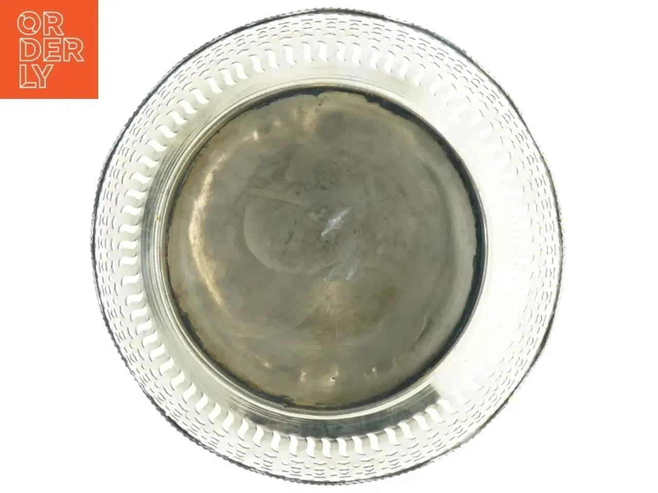 Billede 2 - Sølvfarvet udskåret skål (str. 27 x 11 cm)