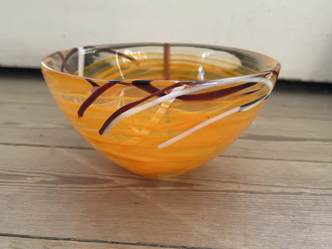 Billede 2 - Orange/gul Kosta Boda glasskål