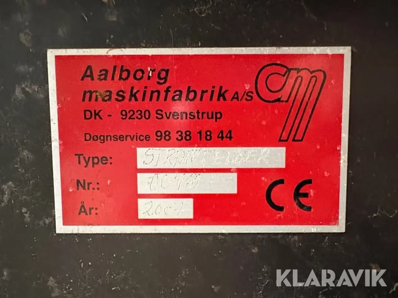 Billede 4 - Halmudlægger Aalborg maskinfabrik Strawfeeder