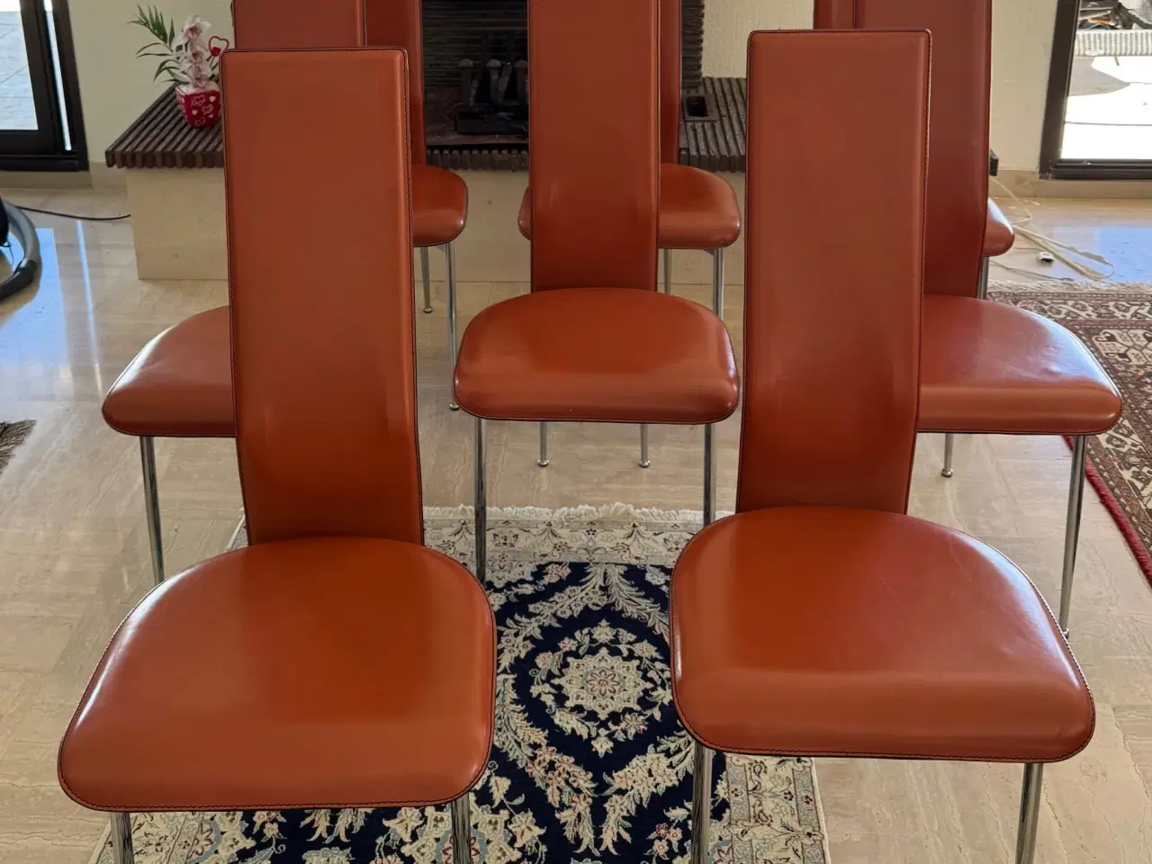 Billede 1 - 8 stk. Fasem S44 Italienske Designstole i Kernelæd
