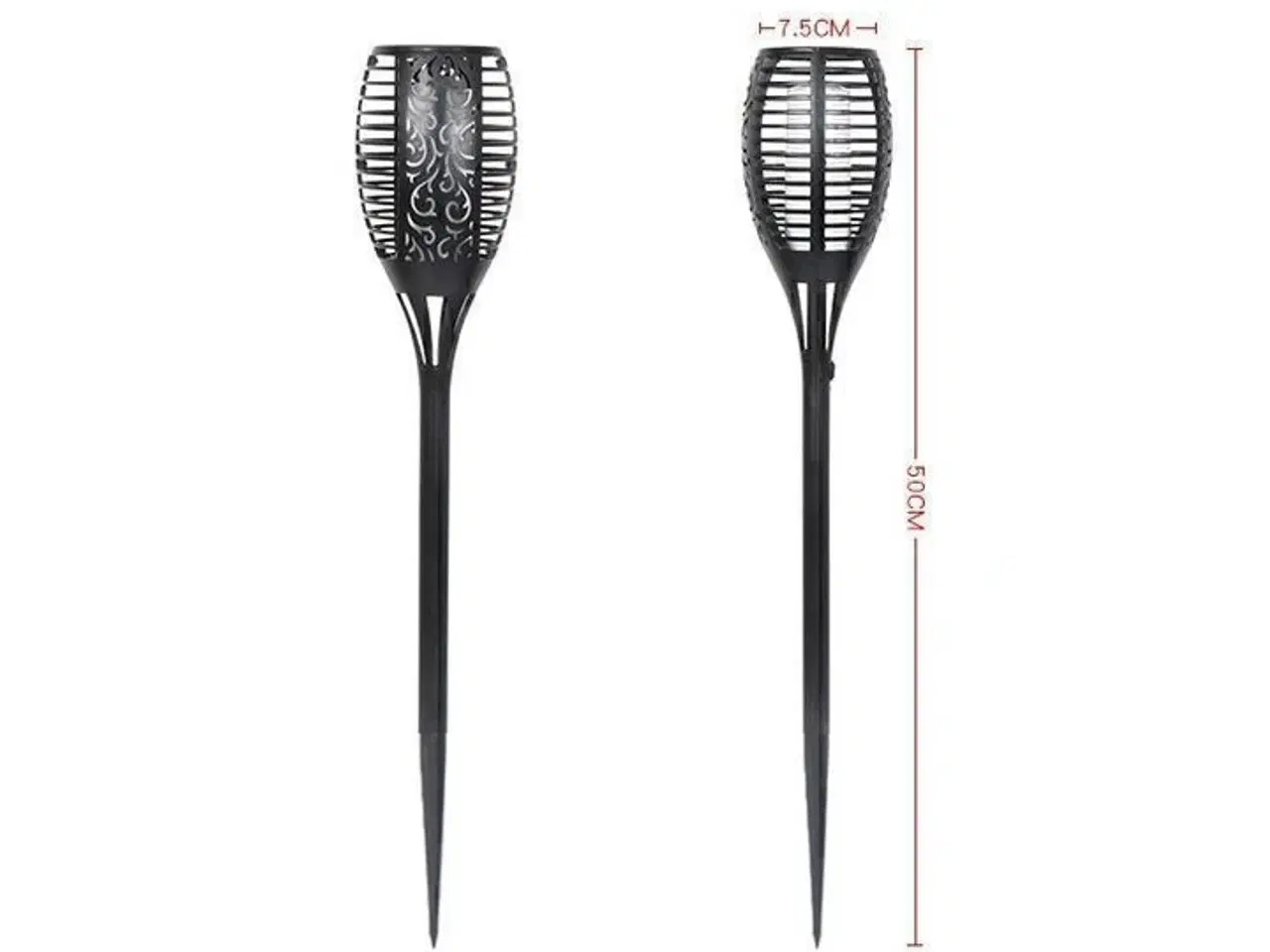 Billede 2 - 8 stk. LED havelygte med flammende lys
