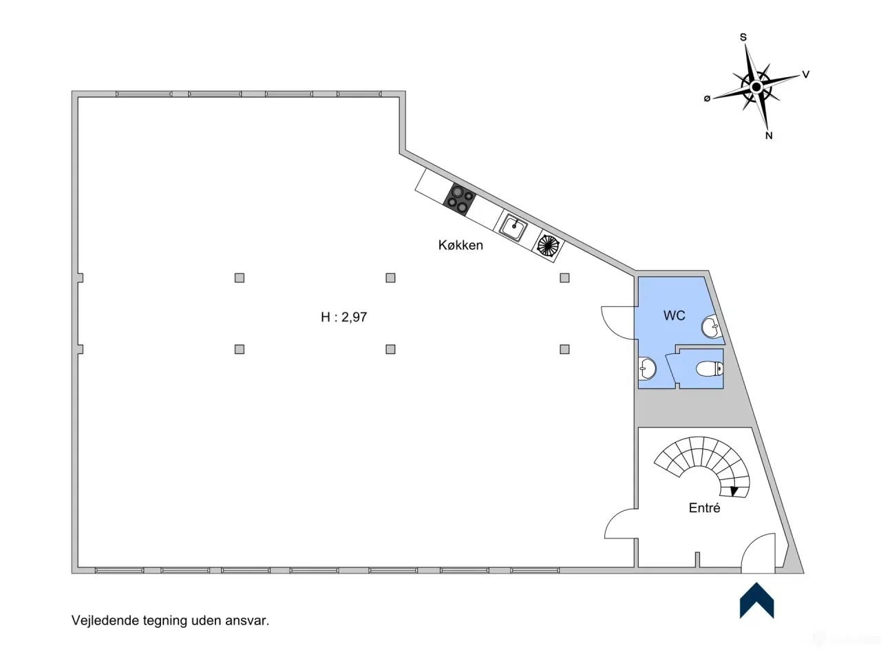 Billede 13 - Højloftet lækkert kontor / showroom / galleri / personlig træning o.lign. på Amager