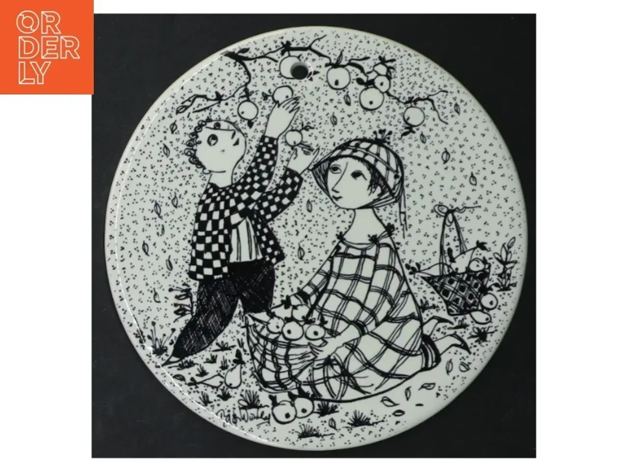 Billede 6 - Bjørn Wiinblad vægplatter fra Nymlle (str. Ø. 15 cm. 6 styk)