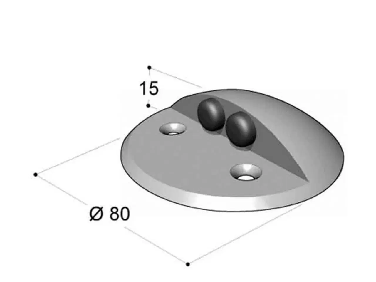 Billede 1 - Ruko Dørstop RS skildpadde Ø80x15mm 9003-0115