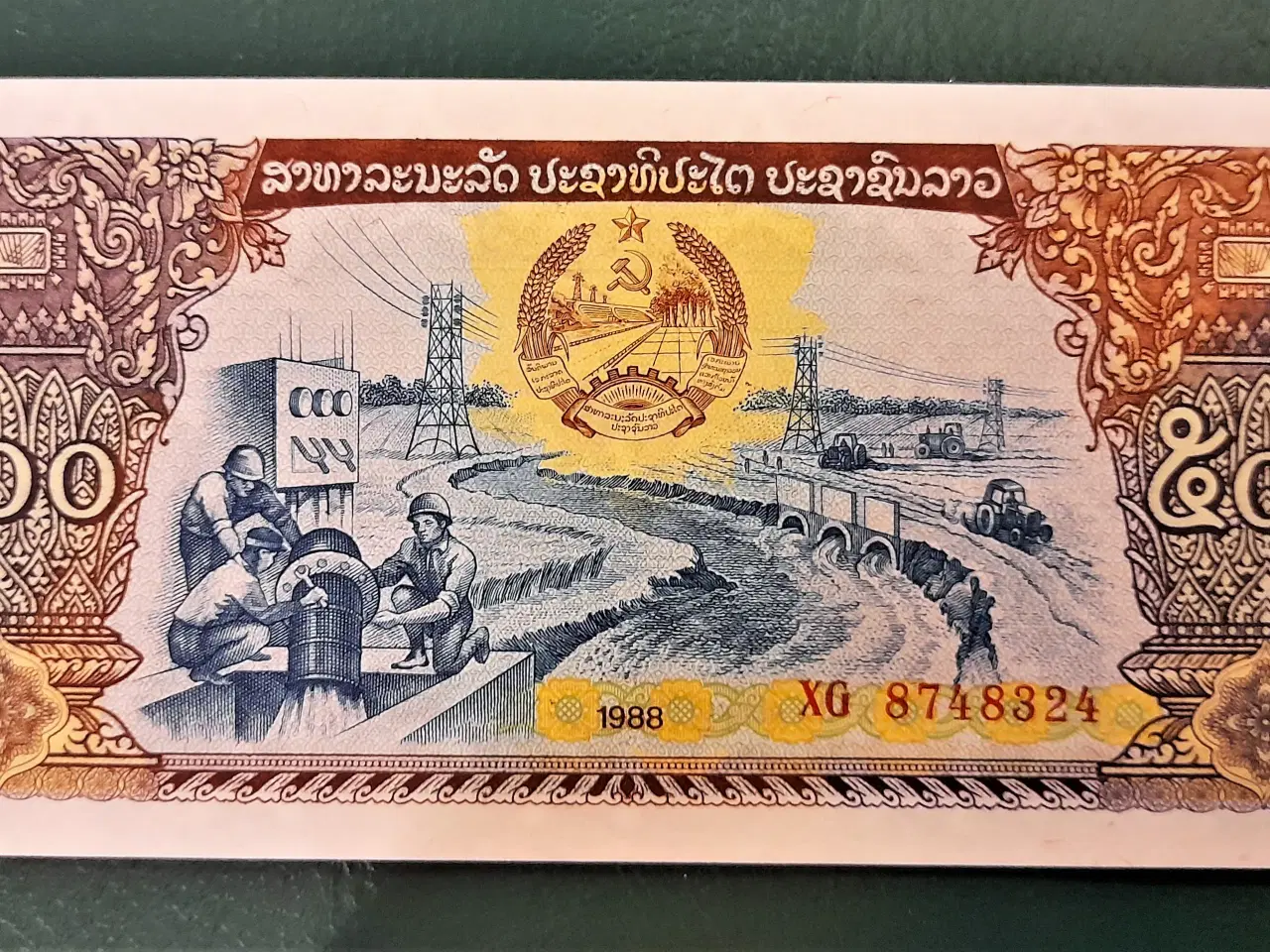 Billede 2 - LAOS BANKFRISK  500KIP 1988