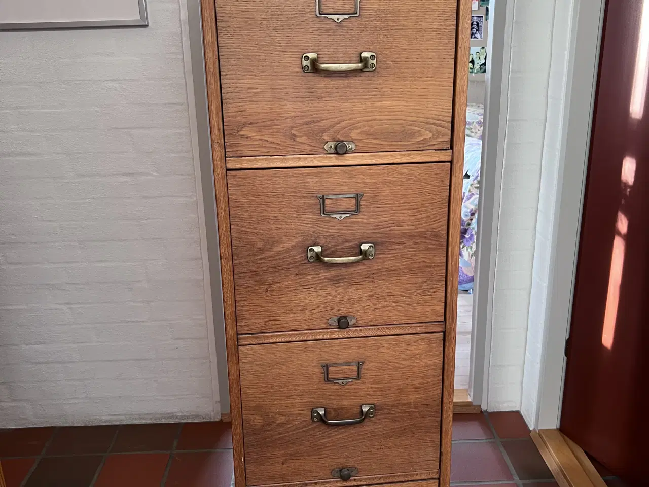 Billede 2 - Arkivskab i egetræ