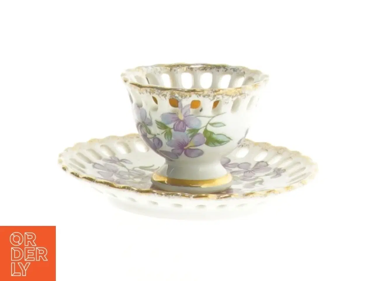 Billede 2 - Porcelænskop og underkop (str. 9 x 4 cm)