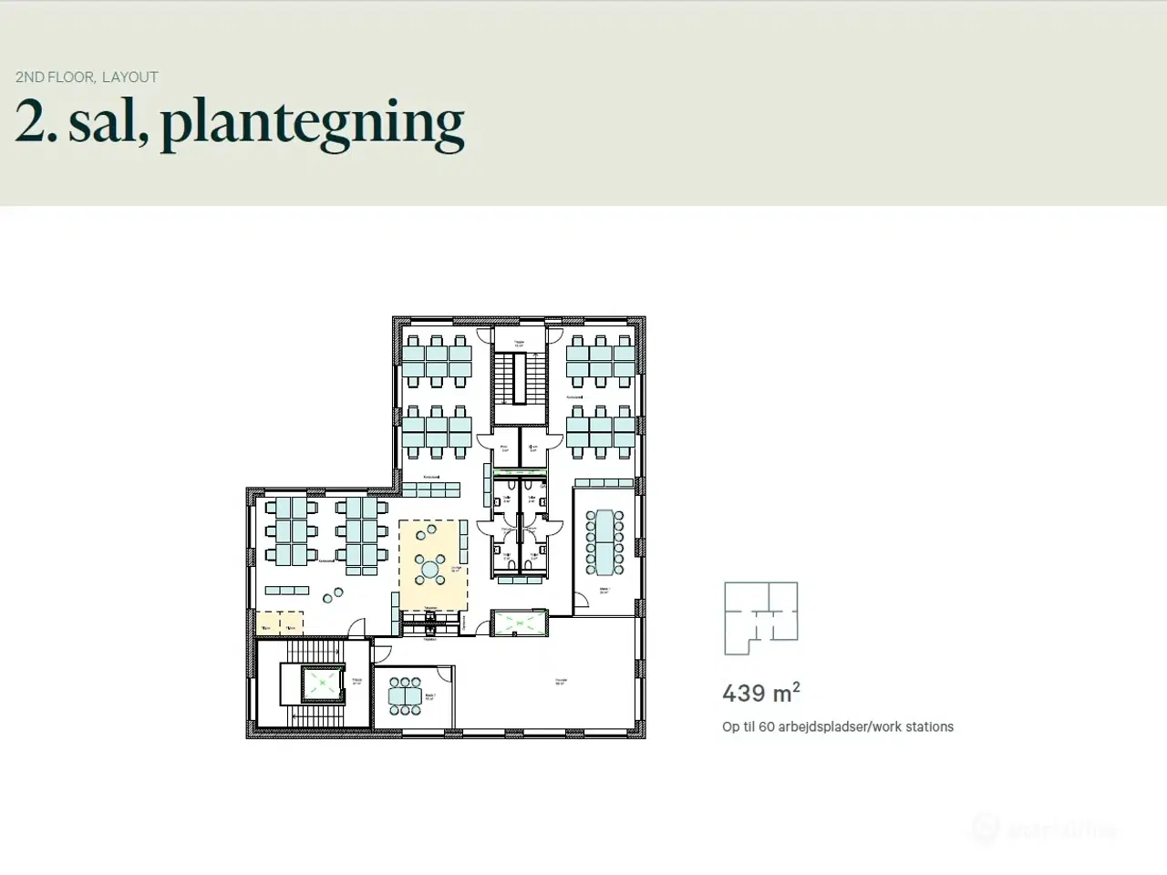 Billede 17 - Gennemført kontordomicil med rå detaljer