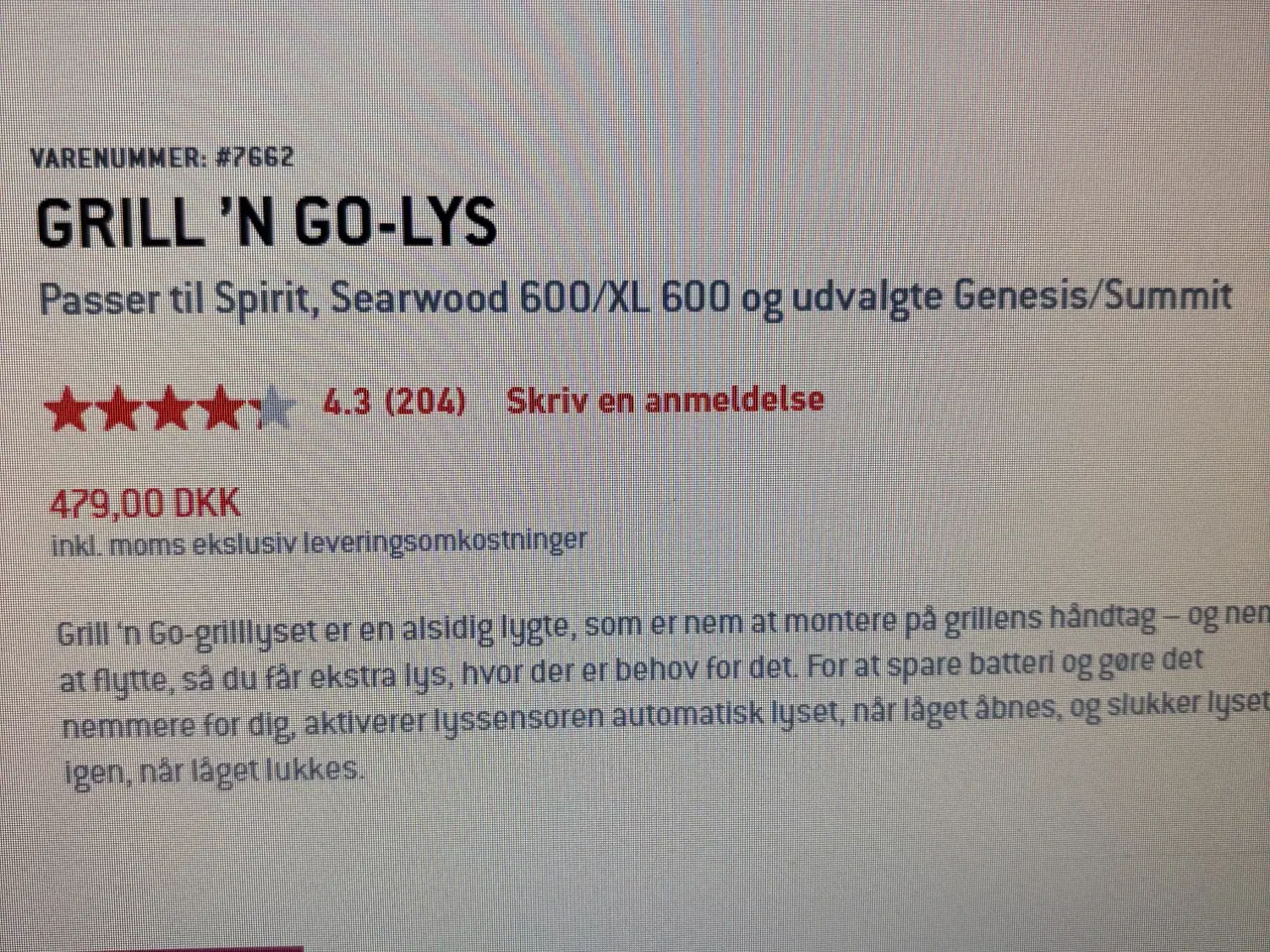 Billede 3 - Lys til grill 