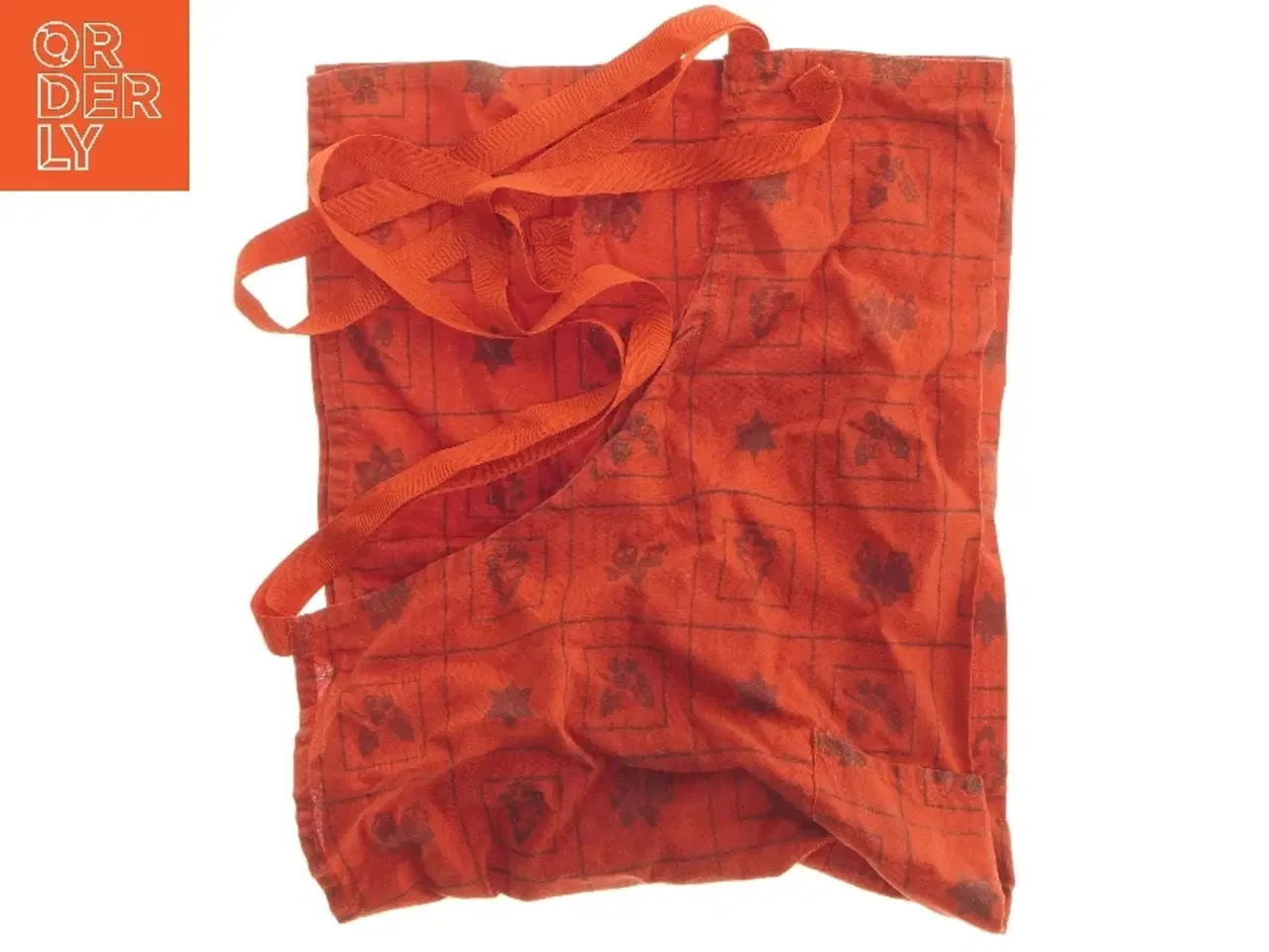 Billede 1 - Nyr Orange forklæde med print (str. 66x78 cm)