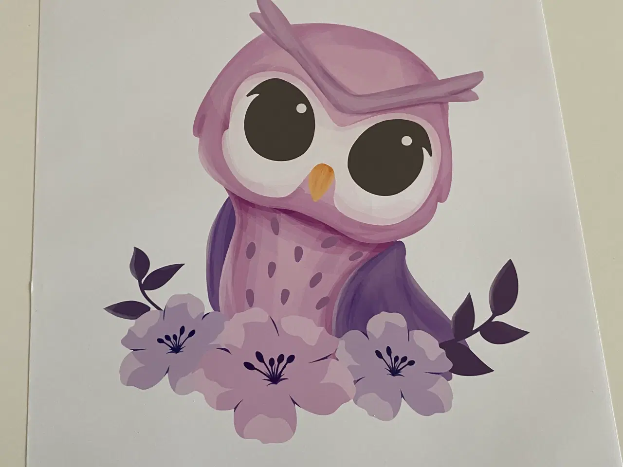 Billede 1 - Børneplakat med ugle 40x50