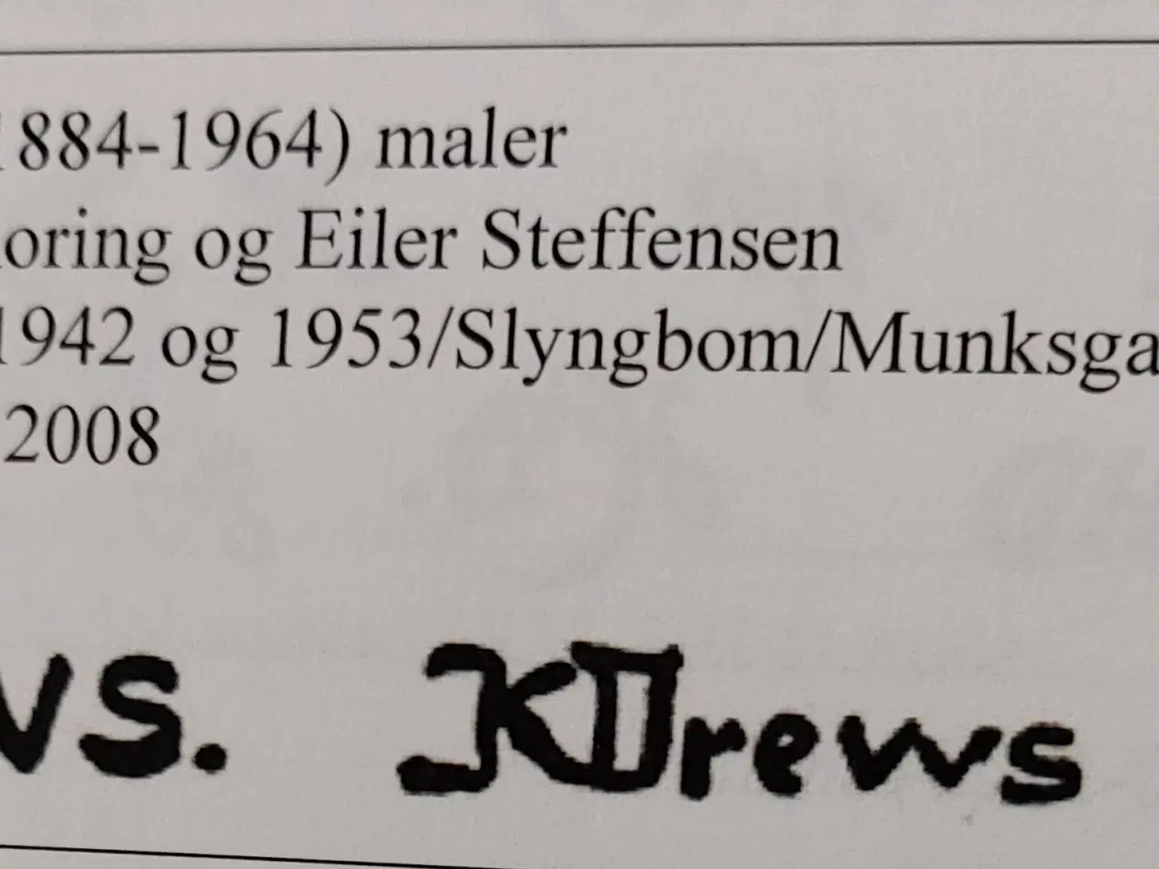 Billede 7 - KAJ DREWS-( 1884 - 1964 )- ROSKILDE FJORD - maleri