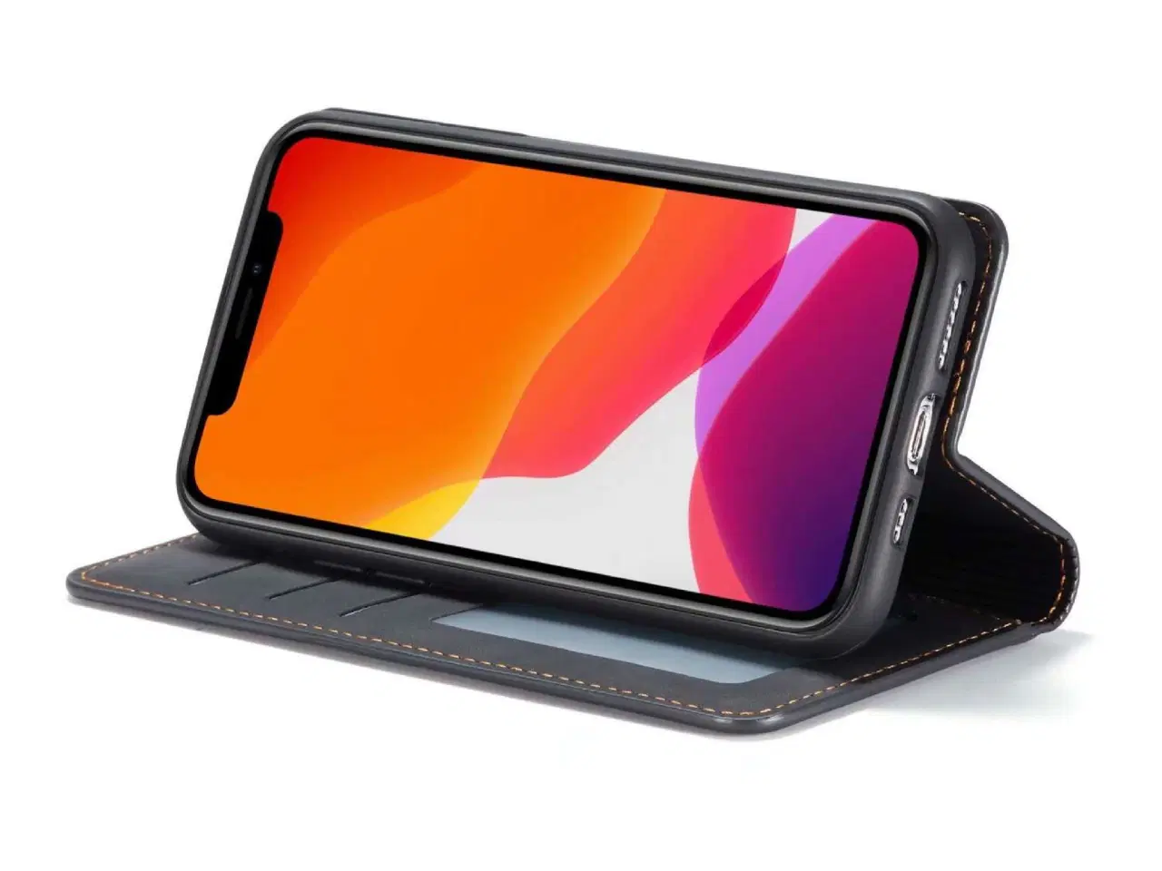 Billede 4 - Magnetisk Flip Cover til iPhone – Sort