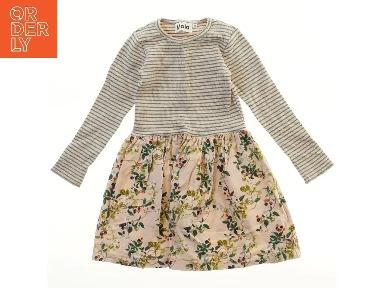 Billede 1 - Pige kjole med striber og blomster fra Molo (str. 98)