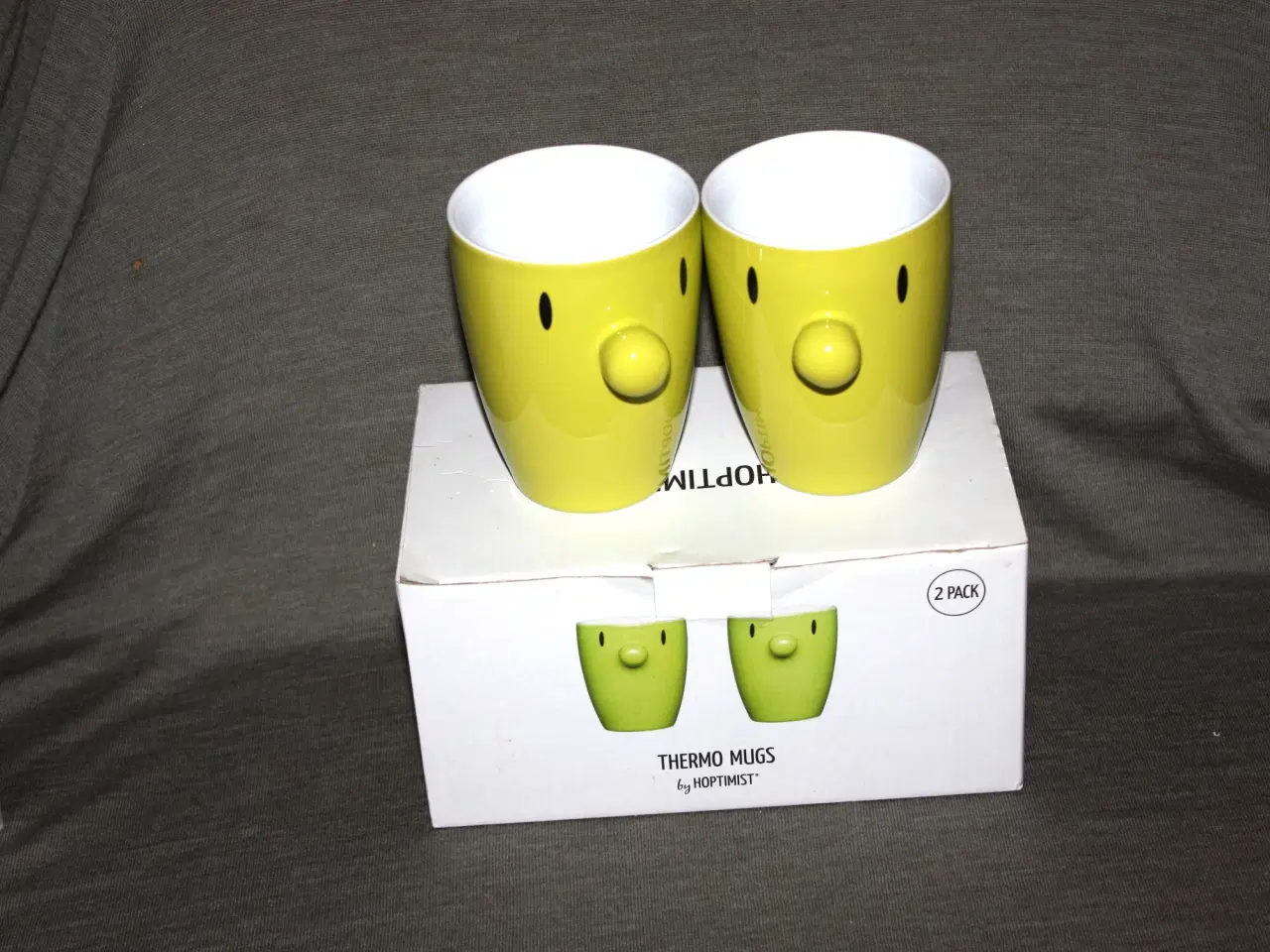 Billede 1 - Hoptimist krus 2 stk. i æske