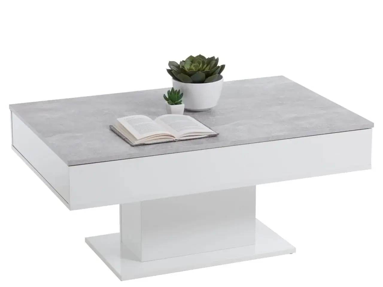 Billede 1 - sofabord betongrå og hvid
