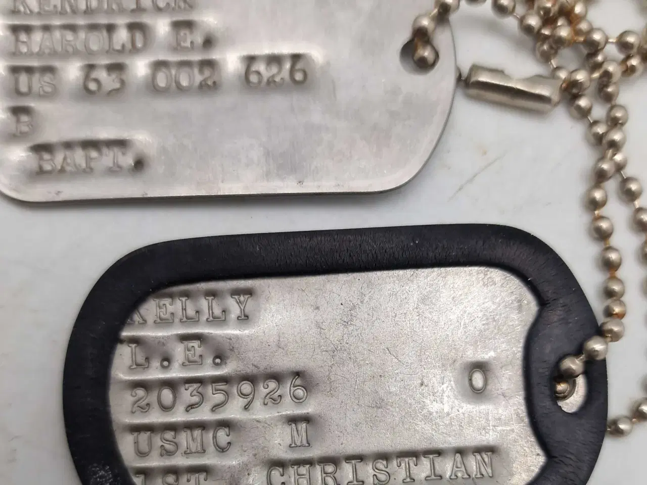 Billede 2 - 2 Stk. Originale US dogtags