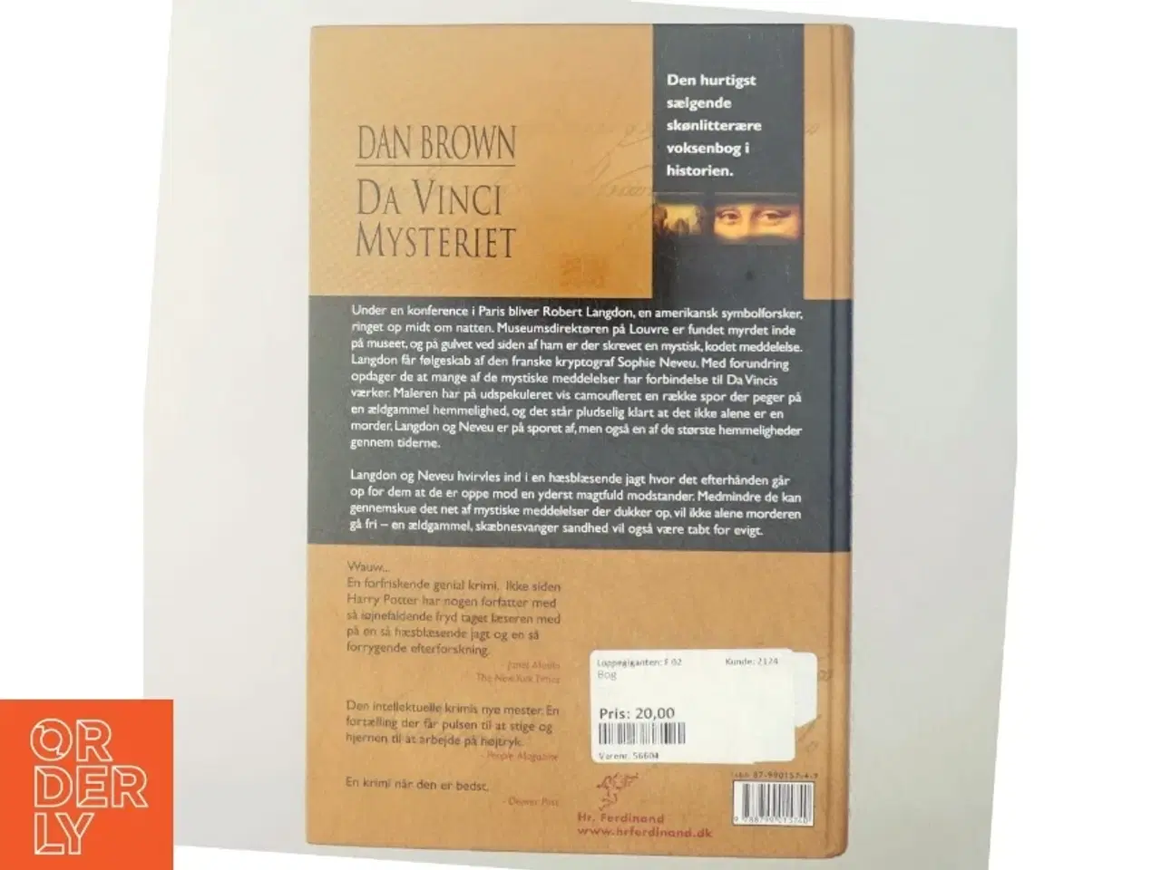 Billede 3 - Da Vinci Mysteriet af Dan Brown (Bog)